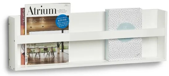 Zeller Present Polica, knižnica drevená, na knihy, na krájacie dosky aj na korenie biela