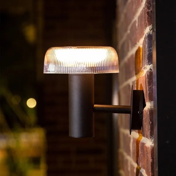 Zuma Line WT33111 - LED Solárna nástenná lampa BLUET LED/2,5W/2000mAh IP44 čierna