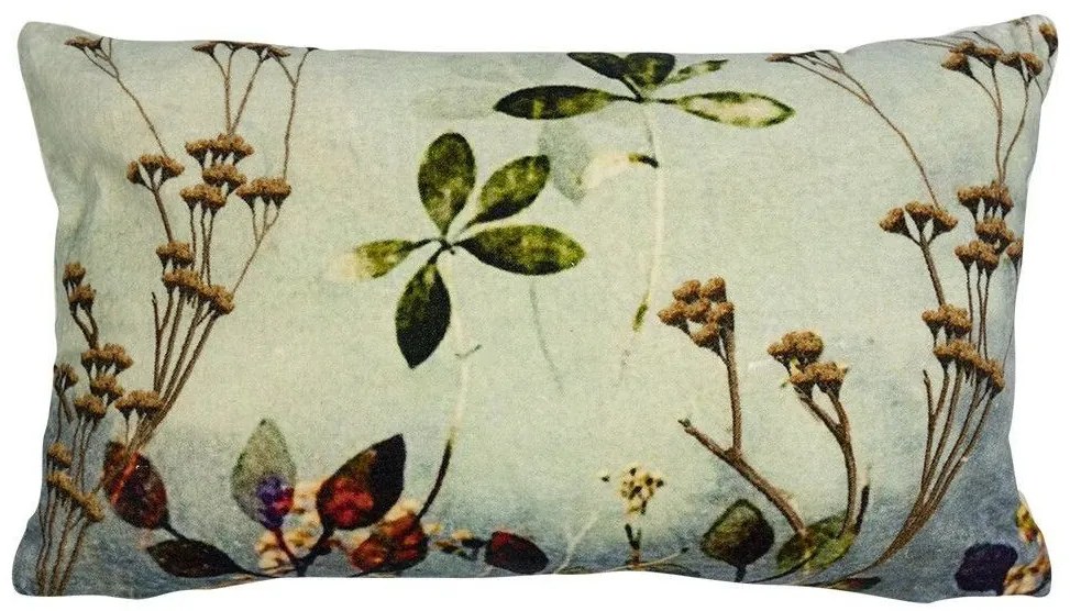 Zamatový vankúš s dekorom kvetov Wild Flowers - 30*50*15cm