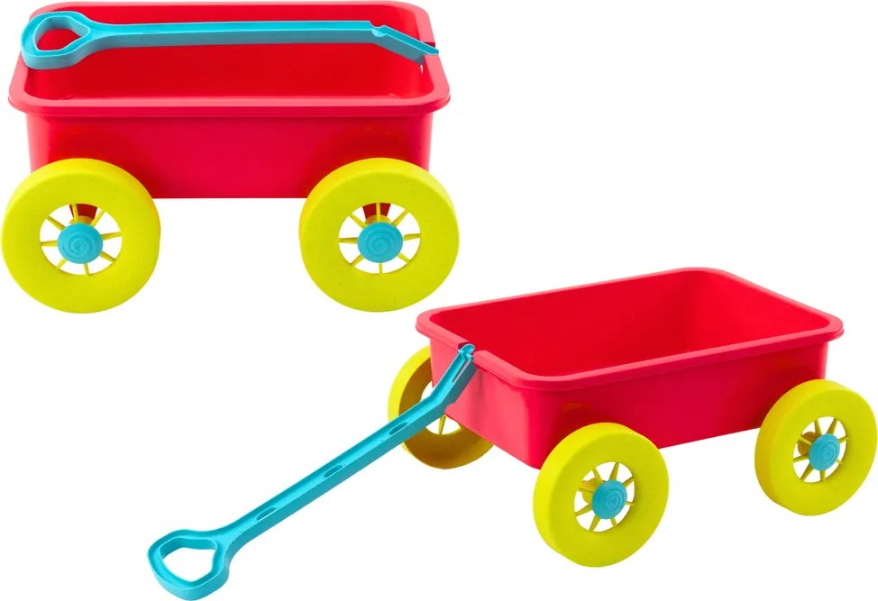 LEAN Toys Vozík na hračky do piesku pastelovo ružový