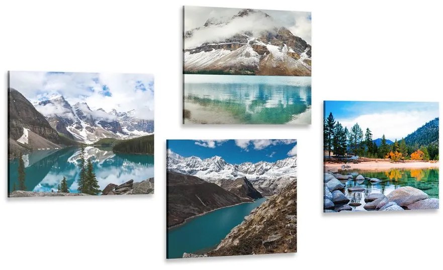 Set obrazov očarujúce horské krajiny Varianta: 4x 60x60
