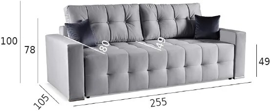 Moderní pohovka Big Sofa, sivá Element
