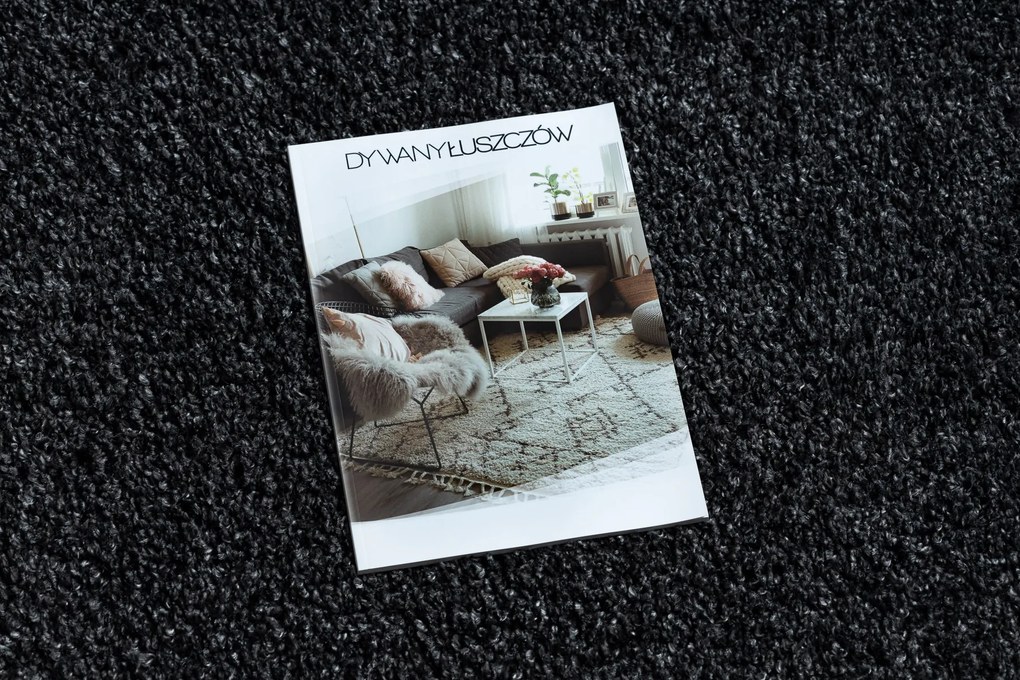 Koberec BERBER 9000 sivý, strapce, Maroko Shaggy