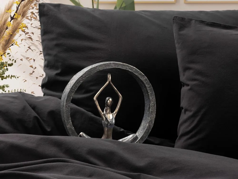 Cottonbox obliečky 100% bavlna NEAT Black - 140x200 / 70x90 cm