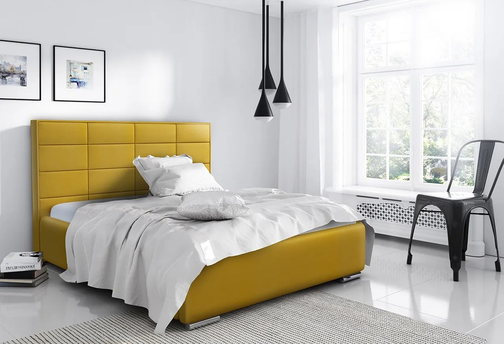 Luxusná posteľ Capristone 180x200cm, žltá
