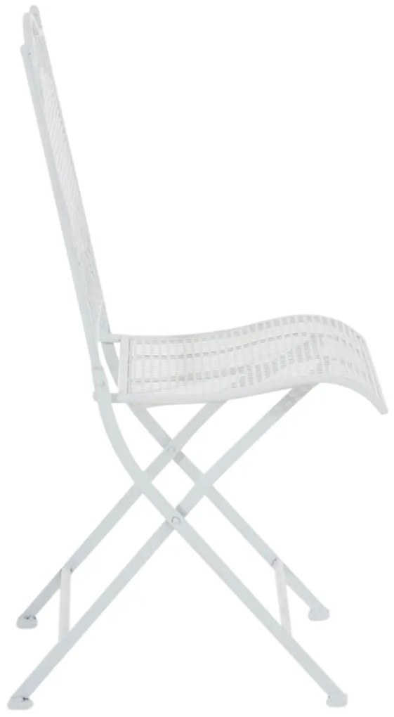 Kovová skladacia stolička Kiran (SET 2 ks) - Biela