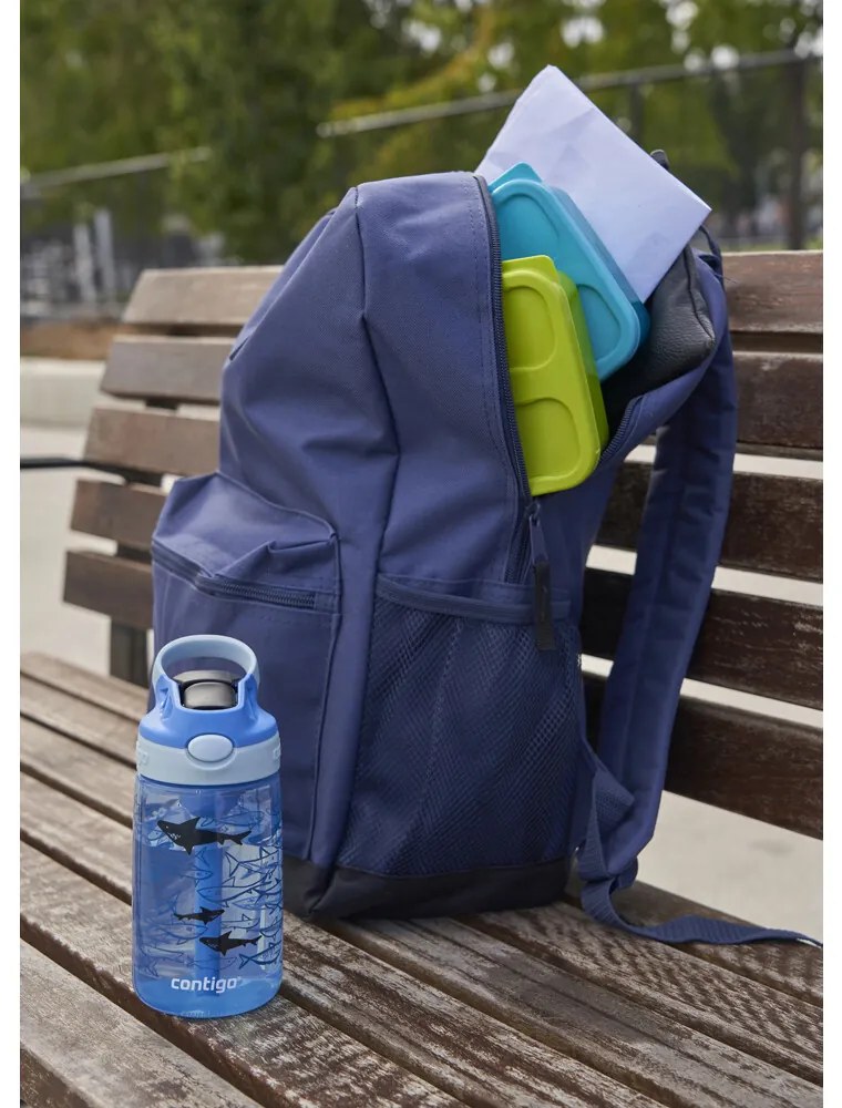 Contigo Detská fľaša Easy Clean 420 ml Blue Sharks