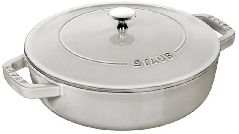 Staub Chistera kastról s pokrievkou 24 cm/2,4 l biela hľuzovka, 126124107