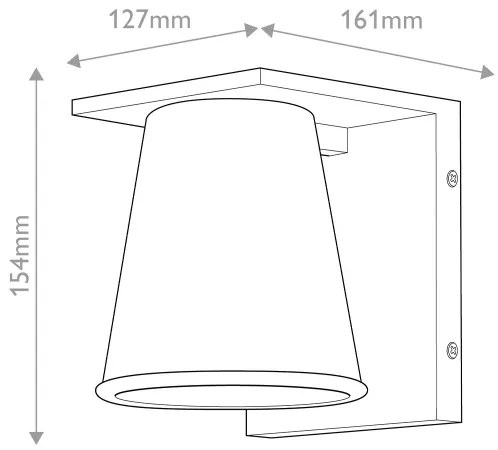 Hinkley HK-HANS-S-BLK -LED Vonkajšie nástenné svietidlo HANS 1xGU10/8W/230V IP44