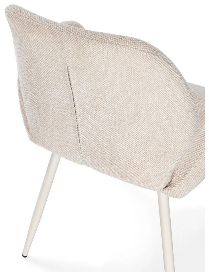 Béžové čalúnené jedálenské kreslá v súprave 2 ks Ansu – Marckeric