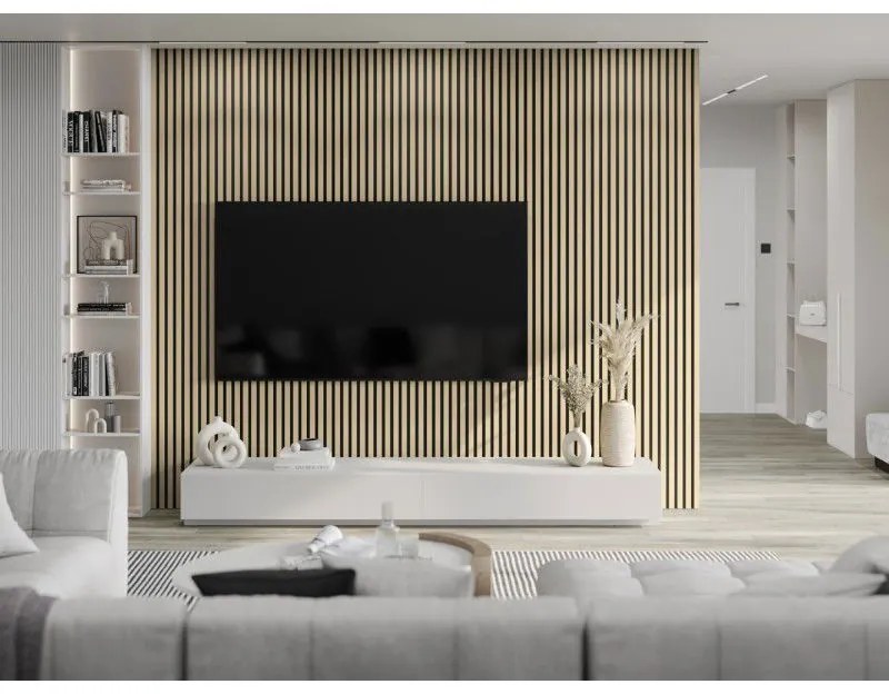 Mexen Lam-B, akustické stenové lamely 275 × 30 cm, HDF doska 4 mm, technická dyha, dub pieskový, S100-275307-3015-001