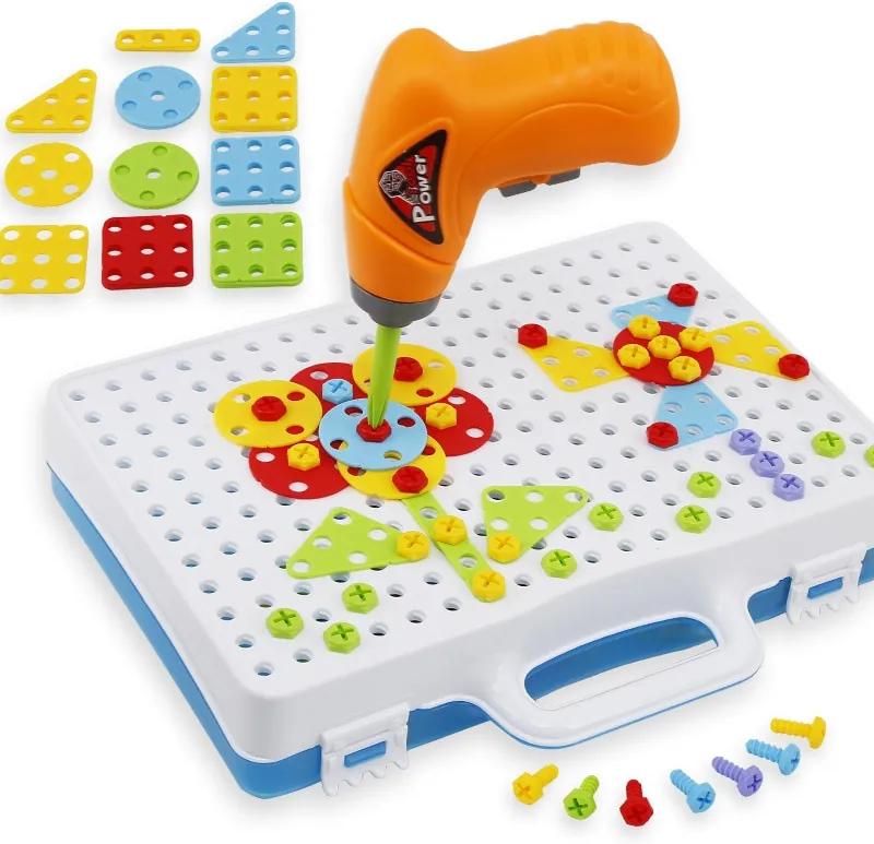 KIK Mozaika detské puzzle plastové bloky + skrutkovač, KX7838