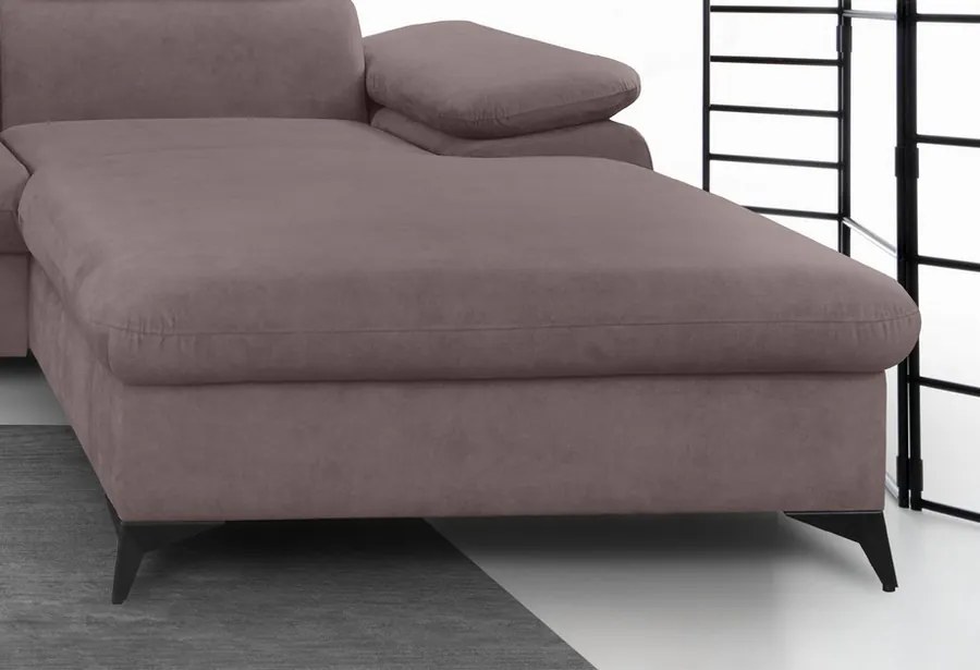 Rohová sedacia súprava Scala, staroružová látka, pravý roh