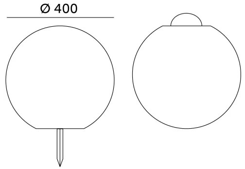 LED RGBW stmievateľná solárna lampa LED/5W/3,7V 3000K IP54 pr. 40 cm