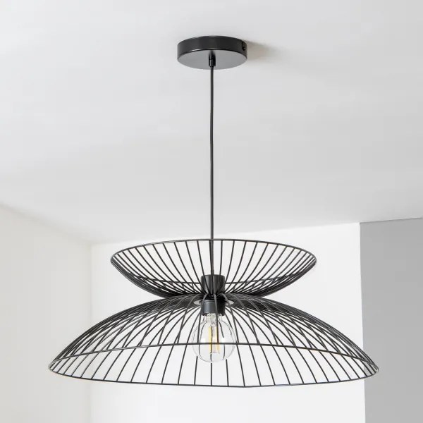 Brilagi - LED luster na lanku CERIA WIRE 1xE27/40W/230V pr. 60 cm čierna