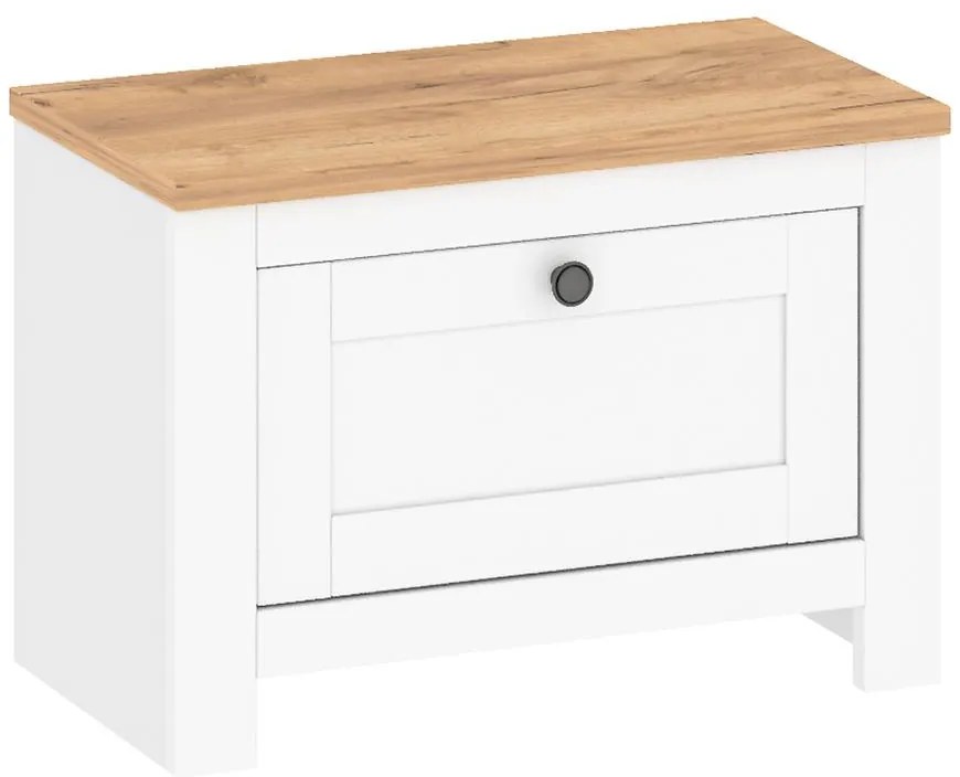 Skrinka na topánky Vesper 1 biely/wotan 44.8X63.7X35