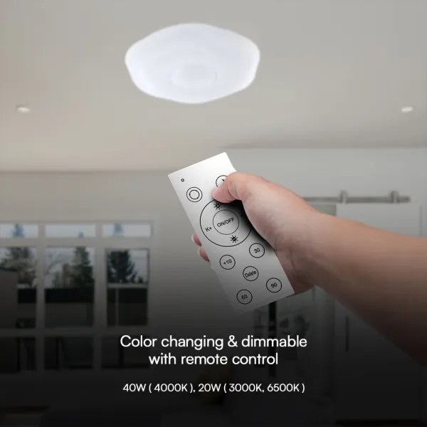 LED Stmievateľné stropné svietidlo LED/40W/230V 3000-6500K 40 cm biela + DO