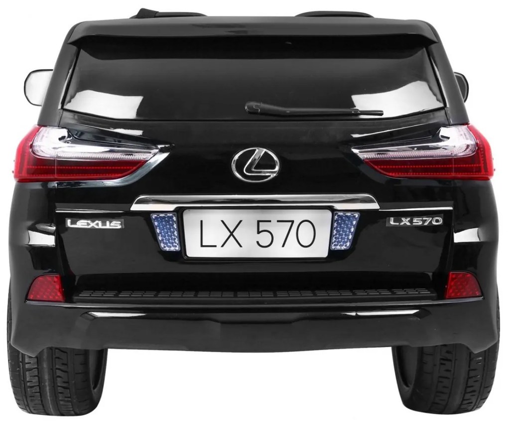 RAMIZ ELEKTRICKÉ AUTÍČKO LEXUS LX570 - LAKOVANÉ - ČIERNE - 4 x 45W - 2 x12V 7Ah - 2023