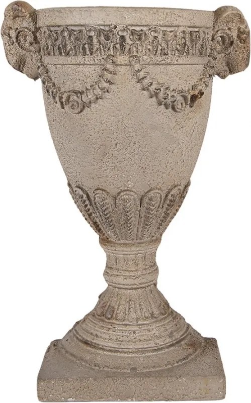 Šedý antik nástenný kvetináč v barokovom štýle Baroque - 29*11*44 cm