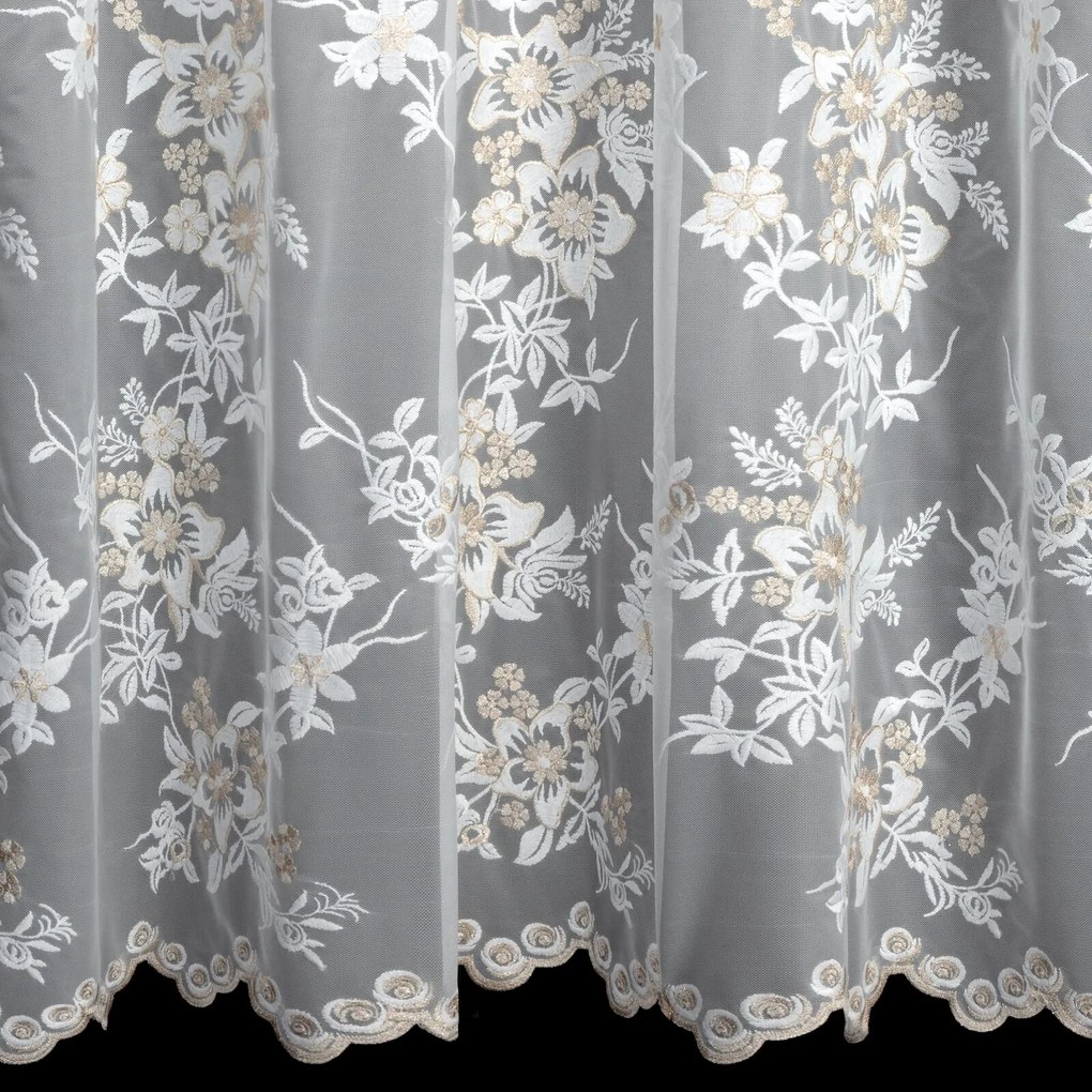 ZÁCLONA NA KRÚŽKOCH ALIRA 300X250 CM VZOROVANÁ