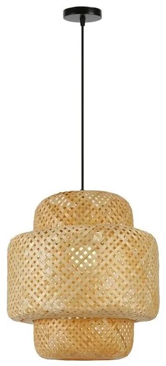 Immax 08267L - Luster na lanku HILO 1xE27/40W/230V pr. 38 cm bambus