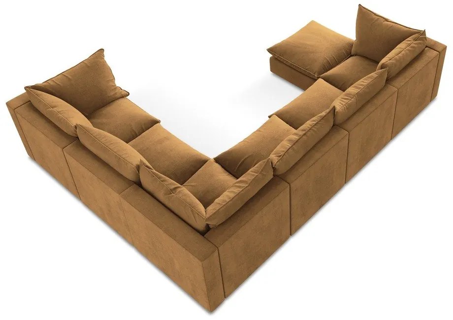 Terakotová rohová pohovka (pravý roh/do tvaru "U") Manao – Makamii