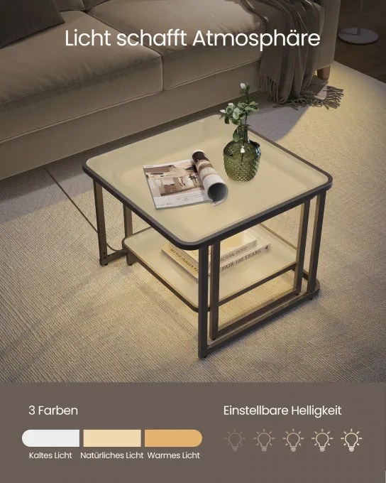 Sada 2 konferenčných stolíkov s LED LCT246B01