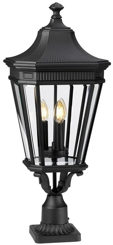 Elstead Feiss - Vonkajšia lampa COTSWOLD LANE 3xE14/60W/230V IP44 čierna ED0315