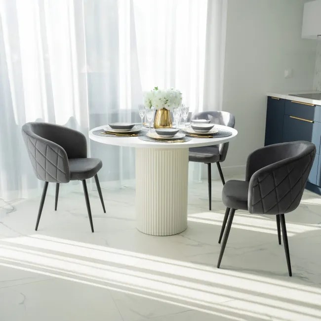 Jedálenská stolička HAMPTON zamatová, grafitová