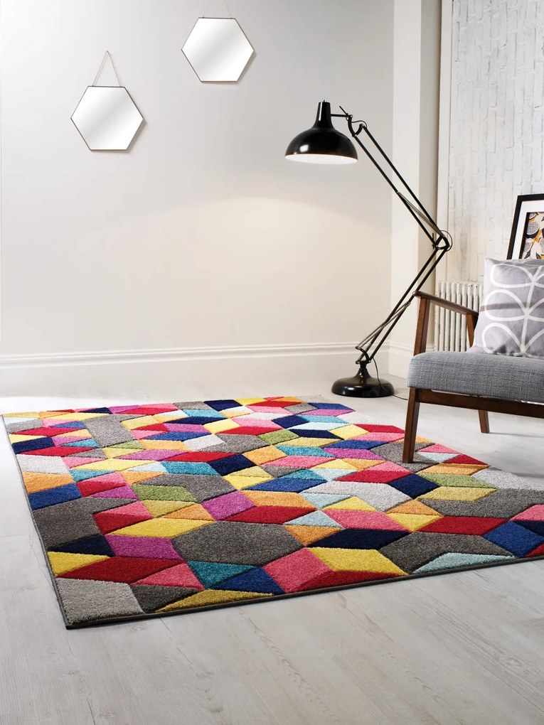 Kusový koberec Spectrum Dynamic Multi, 80x150, viacfarebná, obývacia izba, Flair Rugs