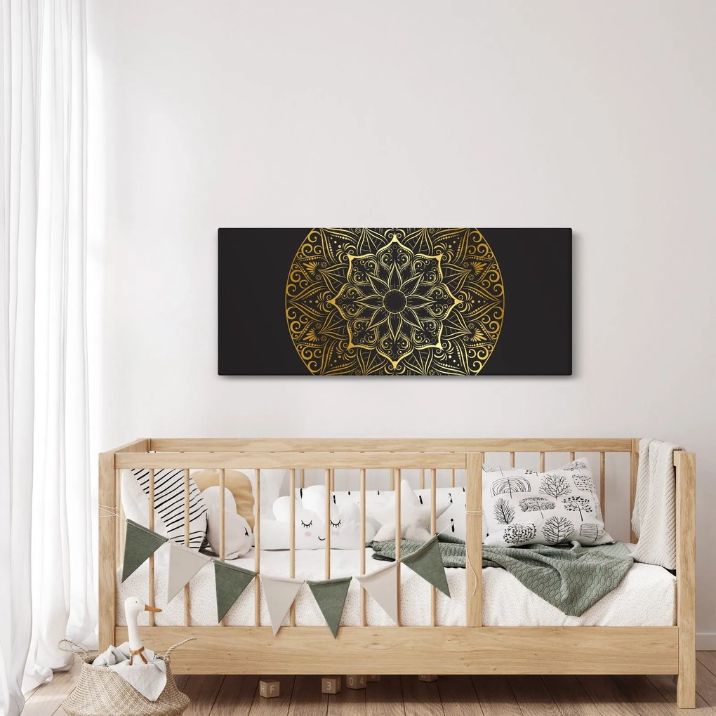 Obraz zlaté abstrakcie (120x50 cm)