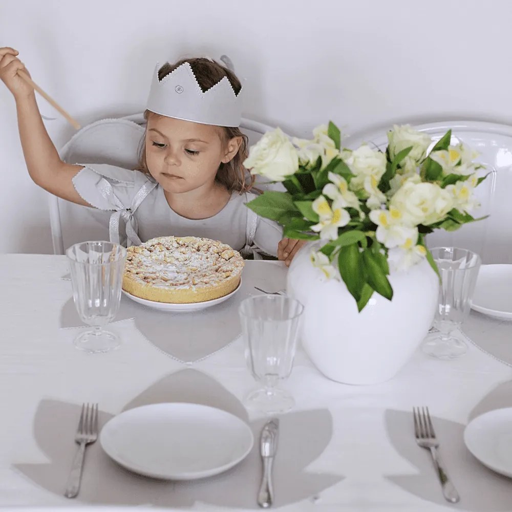 Ľanové prestieranie javorový list svetlo sivá so striebrom 37x37cm