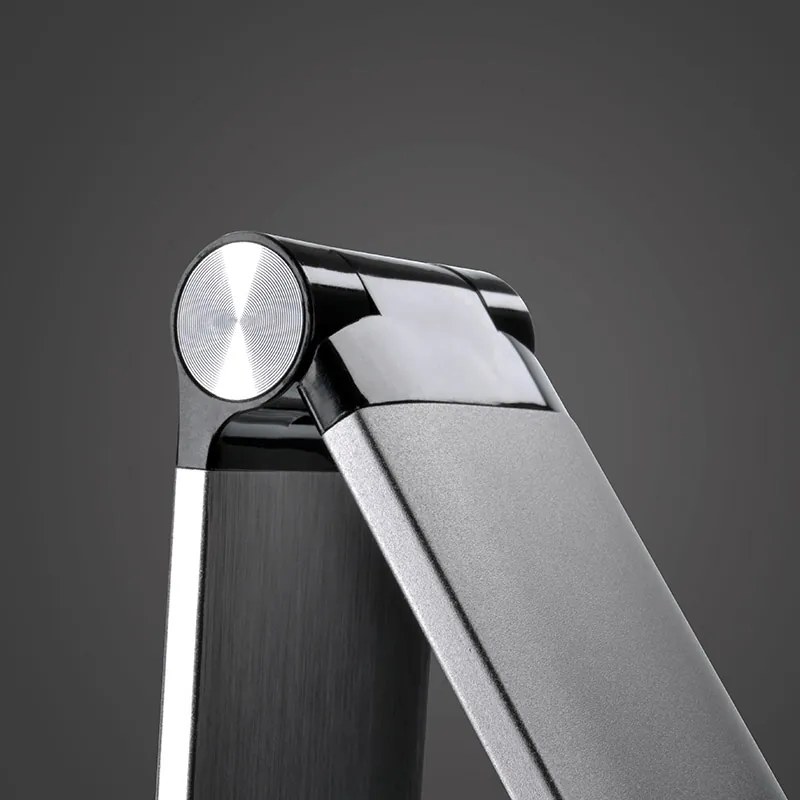 Solight LED stmievateľná stolná lampa, 11 W, teplá studená biela, USB port, strieborná