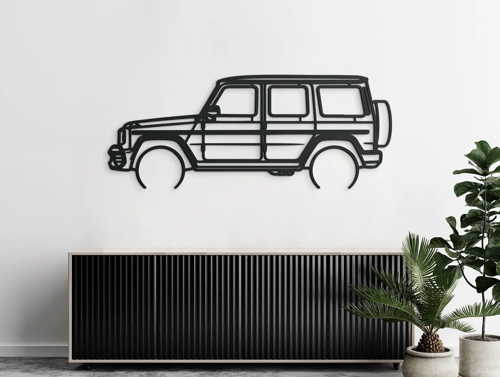 drevko Moderný obraz na stenu Mercedes G63 AMG Rozmer obrazu: 34,5 x 86 cm, Farba dekorácie: Čierna