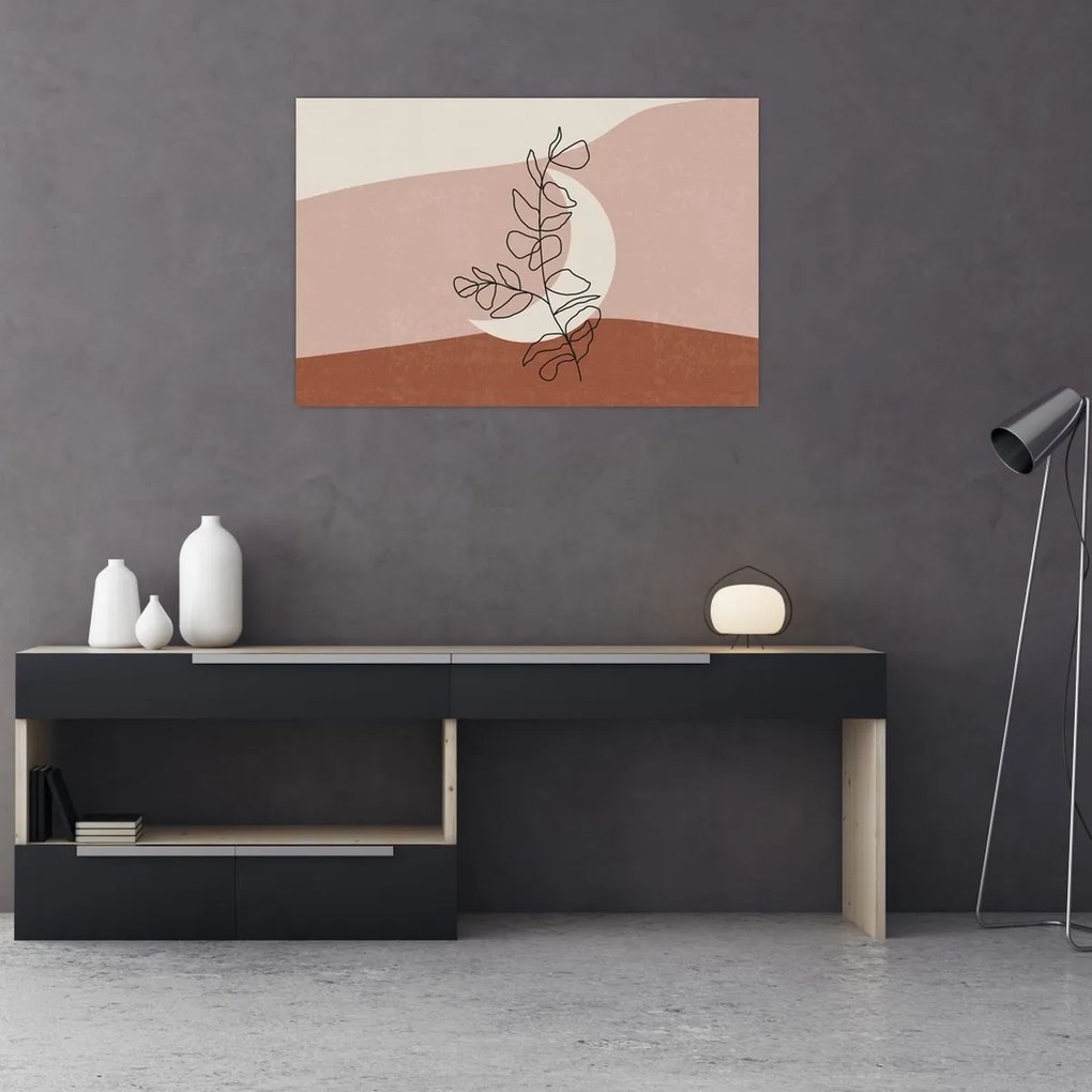 Obraz - Boho listy N⁰2 (90x60 cm)