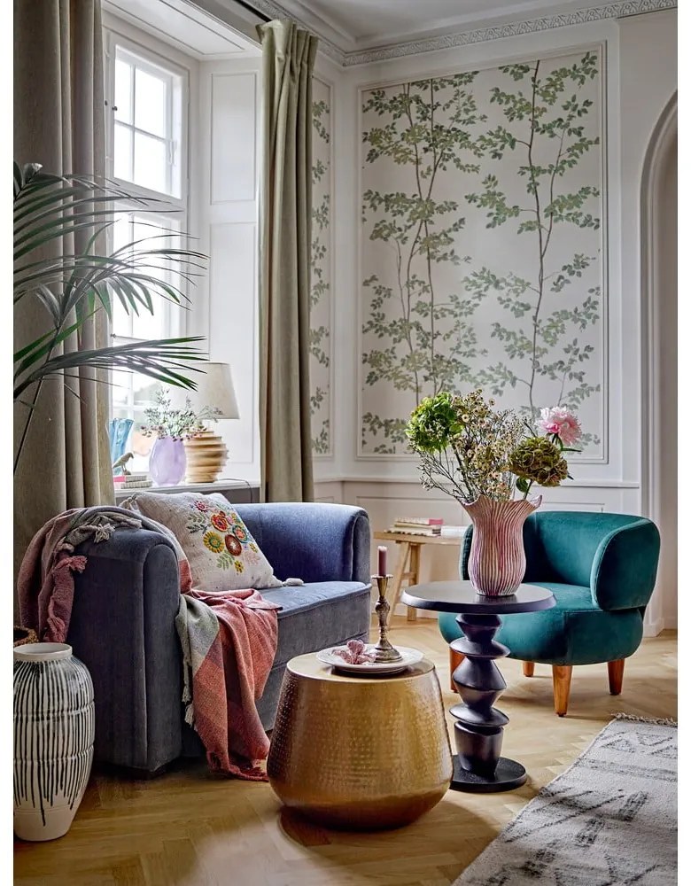 Kovový okrúhly konferenčný stolík v zlatej farbe ø 50 cm Avola – Bloomingville