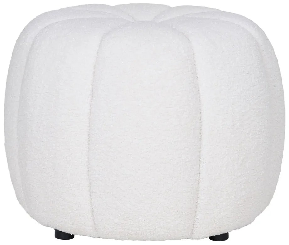 Biely taburet z textílie buklé Paisley – House Nordic