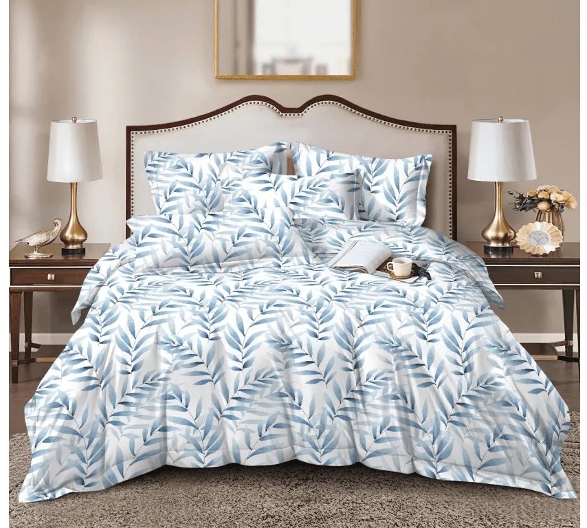 Obliečky z mikrovlákna KOVENDI modro-biele Rozmer obliečky: 2 ks 70 x 90 cm | 200 x 220 cm