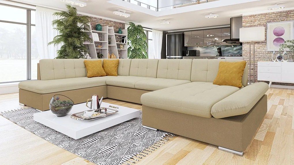 Rohová sedacia súprava Genero Premium, Dostupné poťahy: Terra 05 + Terra 05 + Terra 06 ECO, Strana: Ľavá - U