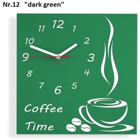 Coffee Time nástenné kuchynské hodiny žltá
