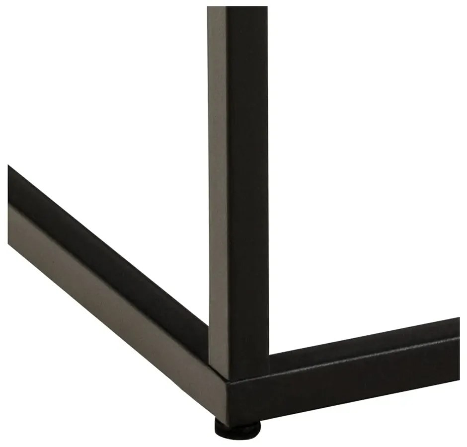 Odkladací stolík Barossa 40 cm mramor/čierny