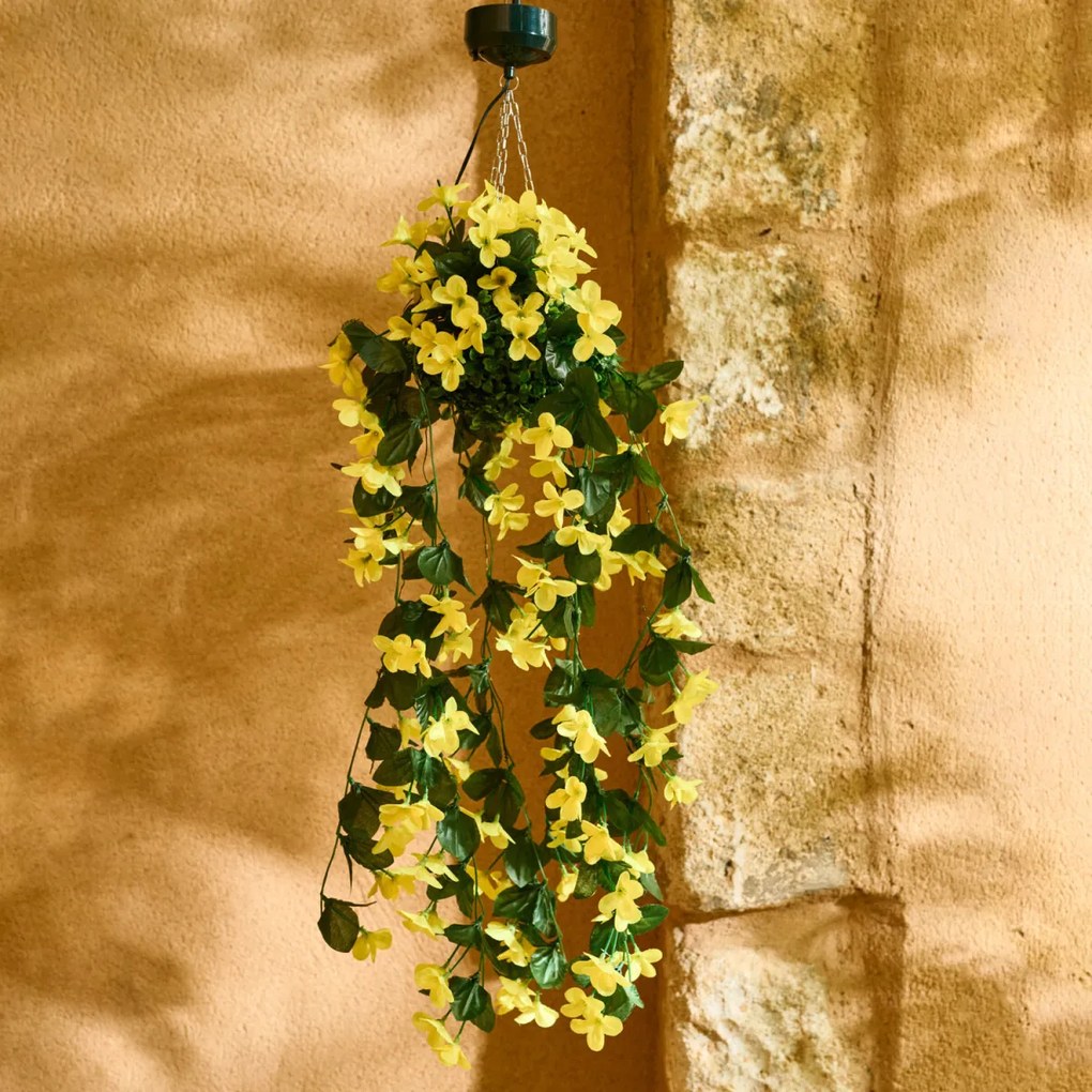 Solárna závesná dekorácia "Kvetiny" 17 x 17 x 72 cm