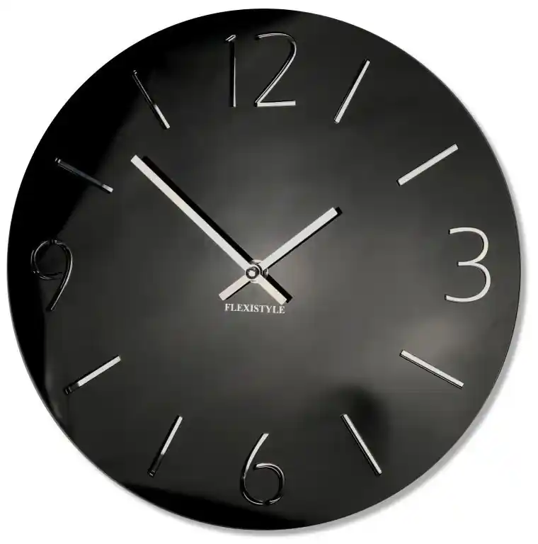 DomTextilu Luxusné nástenné hodiny do obývačky v čiernej farbe 12761 | BIANO