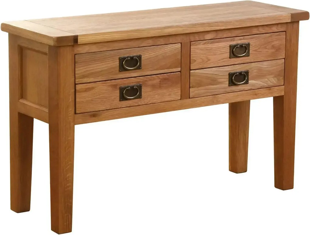 Konzolový stolík so 4 zásuvkami, 120x40x75 cm
