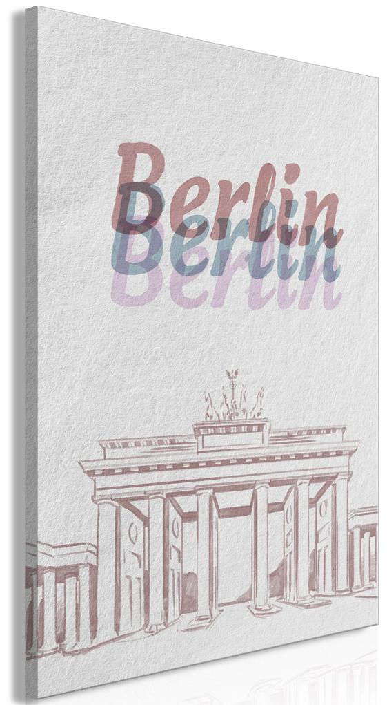 Artgeist Obraz - Berlin in Watercolours (1 Part) Vertical Veľkosť: 80x120, Verzia: Premium Print