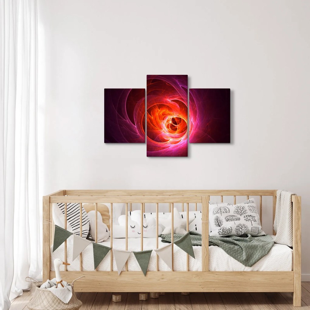 Moderný obraz ružovej abstrakcie (90x60 cm)