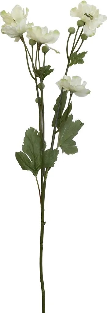 Dekorácia umelý krémový kvet Anemone cream - 72 cm