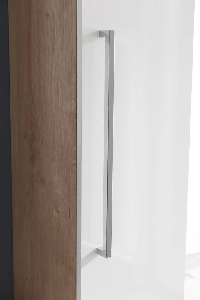 Mereo, Mereo Bino, kúpeľňová skrinka vysoká 163 cm, ľavá, Multidecor, Betón tmavosivý, MER-CN697BET2