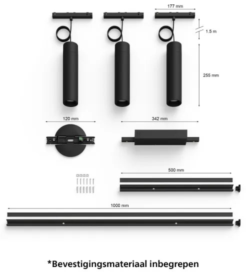 Philips - SADA 3x LED RGBW Stmievateľný luster do lištového systému Hue LED/15,6W/230V