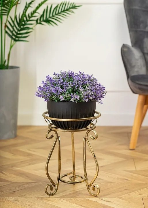 Stojan na kvety ARIEL 37 cm zlatý